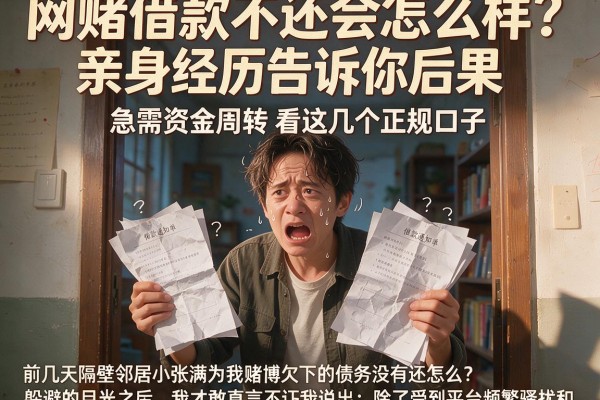 网赌借款不还会怎么样？亲身经历告诉你后果，急需资金周转看这几个正规口子