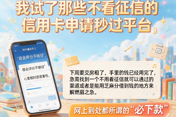我试了那些不看征信的信用卡申请秒过平台，结果有点意外