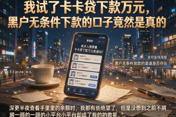 我试了卡卡贷下款万元，黑户无条件下款的口子竟然是真的