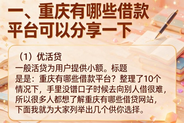重庆有哪些借款平台？整理了10个靠谱口子分享