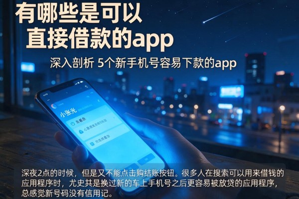 有哪些是可以直接借款的app，深入剖析5个新手机号容易下款的app