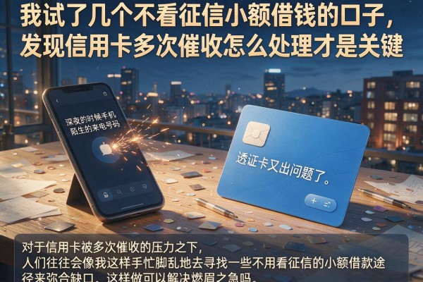 我试了几个不看征信小额借钱的口子，发现信用卡多次催收怎么处理才是关键