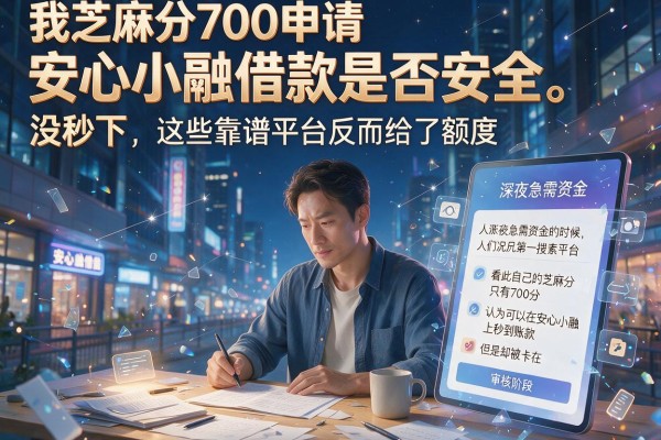 我芝麻分700申请安心小融借款没秒下，这些靠谱平台反而给了额度
