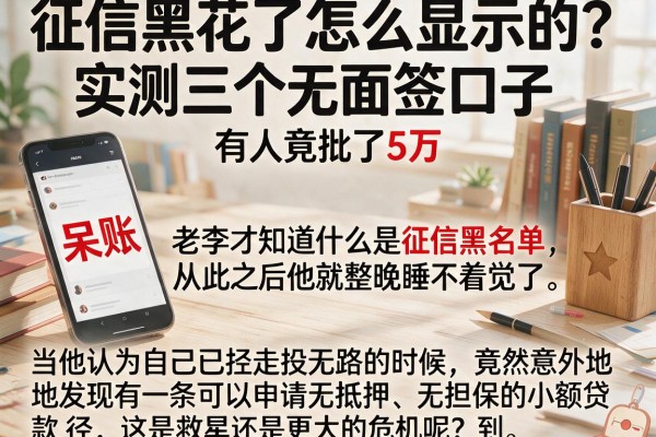 征信黑花了怎么显示的？实测三个无面签口子，有人竟批了5万