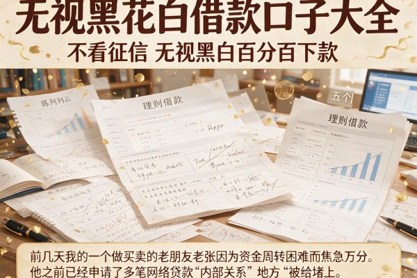 无视黑花白借款口子大全，陈列五个不看征信无视黑白百分百下款网贷app