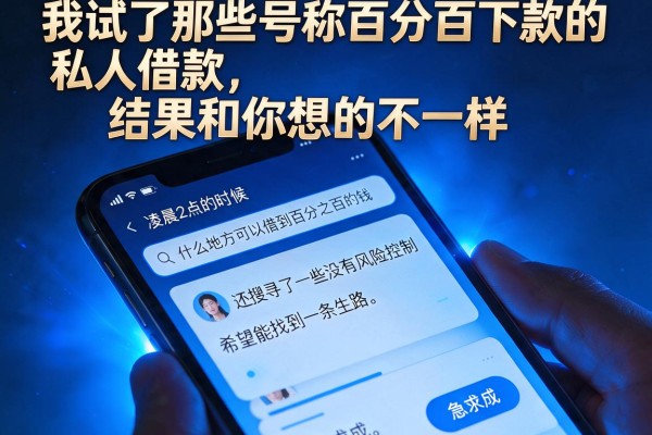 我试了那些号称百分百下款的私人借款，结果和你想的不一样