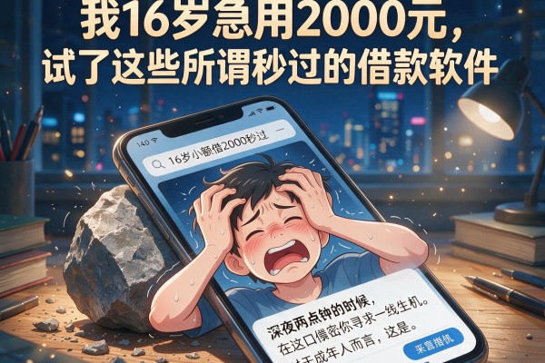 我16岁急用2000元，试了这些所谓秒过的借款软件，结果和我想的完全不一样