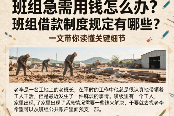 班组急需用钱怎么办？班组借款制度规定有哪些？一文带你读懂关键细节