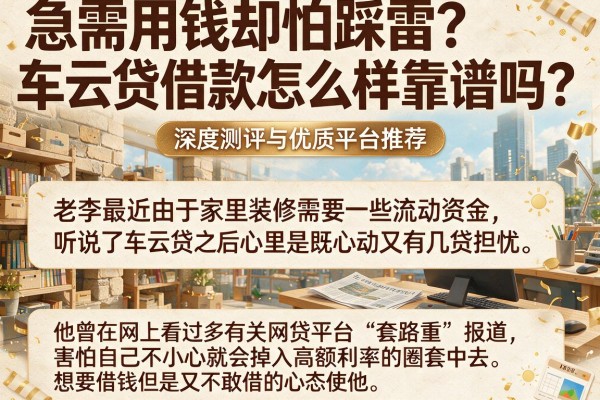 急需用钱却怕踩雷？车云贷借款怎么样靠谱吗？深度测评与优质平台推荐
