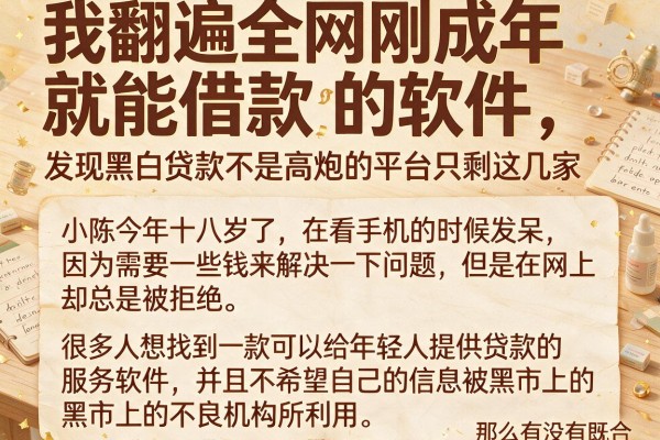 我翻遍全网刚成年就能借款的软件，发现黑白贷款不是高炮的平台只剩这几家