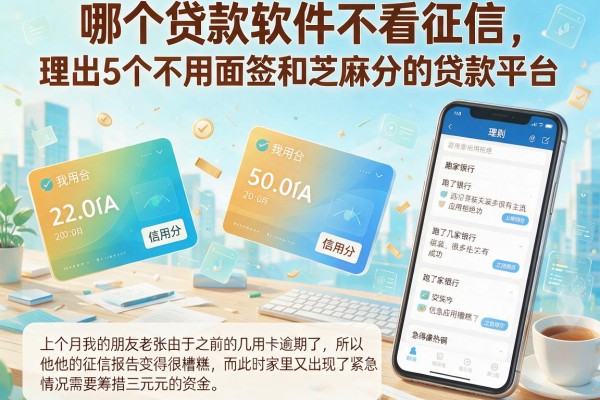 哪个贷款软件不看征信，理出5个不用面签和芝麻分的贷款平台
