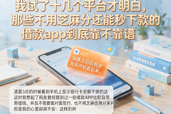我试了十几个平台才明白，那些不用芝麻分还能秒下款的借款app到底靠不靠谱