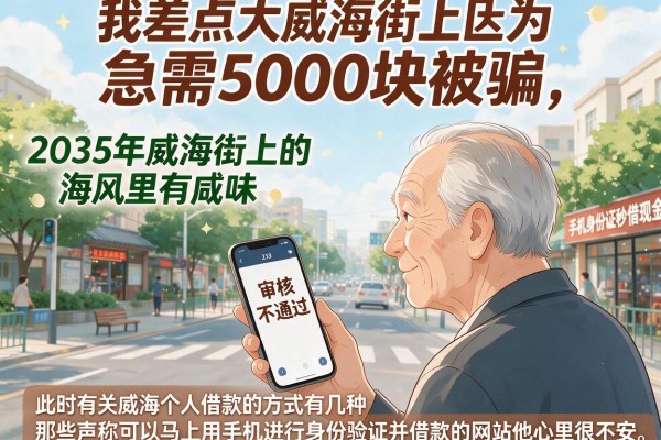 我差点因为急需5000块被骗，深扒威海个人借款途径和手机身份证秒借现金的平台后发现了真相