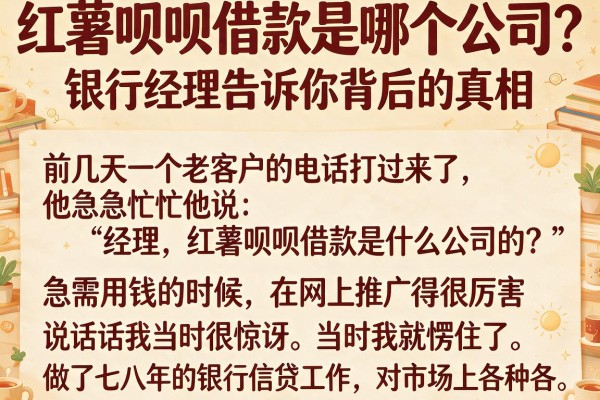 红薯呗呗借款是哪个公司？银行经理告诉你背后的真相
