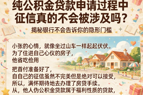 纯公积金贷款申请过程中征信真的不会被涉及吗？揭秘银行不会告诉你的隐形门槛