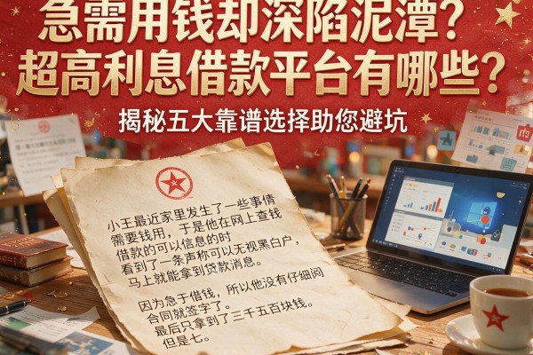 急需用钱却深陷泥潭？超高利息借款平台有哪些？揭秘五大靠谱选择助你避坑