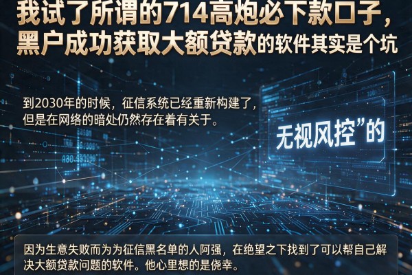我试了所谓的714高炮必下款口子，黑户成功获取大额贷款的软件其实是个坑