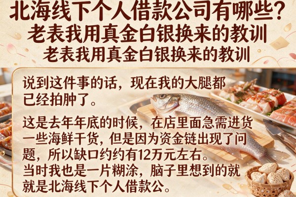 北海线下个人借款公司有哪些？老表我用真金白银换来的教训