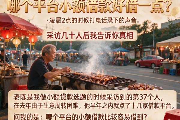 哪个平台小额借款好借一点？采访几十人后我告诉你真相