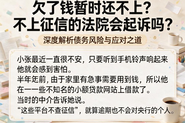 欠了钱暂时还不上？不上征信的法院会起诉吗？深度解析债务风险与应对之道