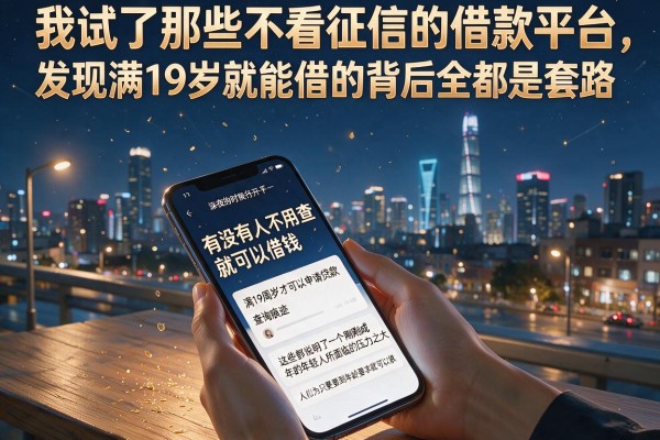 我试了那些不看征信的借款平台，发现满19岁就能借的背后全是套路