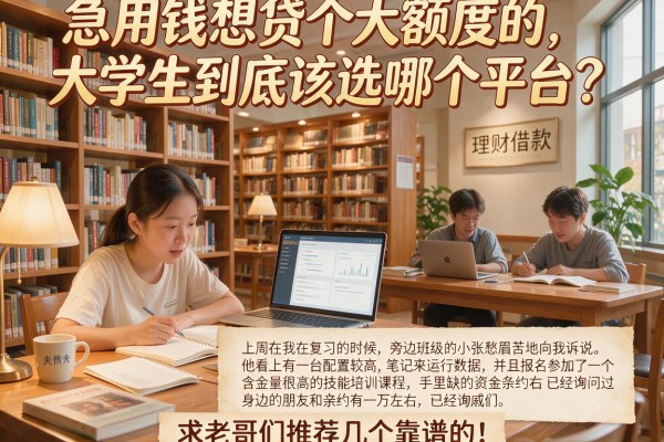 急用钱想贷个大额度的，大学生到底该选哪个平台？求老哥们推荐几个靠谱的！