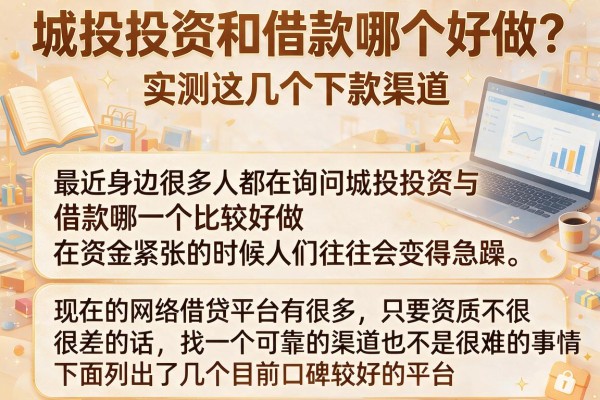 城投投资和借款哪个好做？实测这几个下款渠道