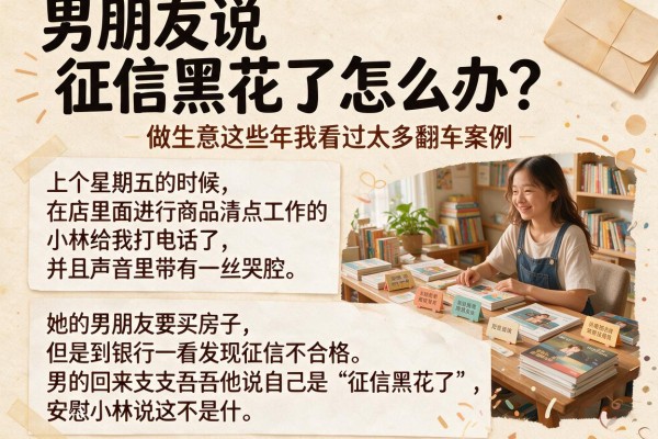 男朋友说征信黑花了怎么办？做生意这些年我看过太多翻车案例