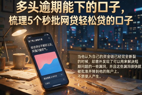 多头逾期能下的口子，梳理5个秒批网贷轻松贷的口子