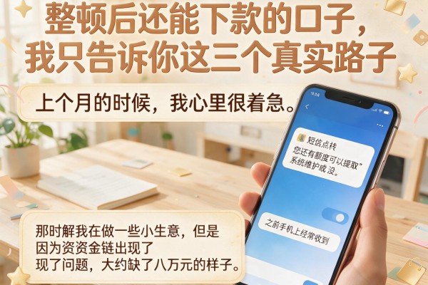 整顿后还能下款的口子,我只告诉你这三个真实路子