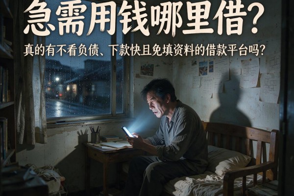 急需用钱哪里借？真的有不看负债、下款快且免填资料的借款平台吗？