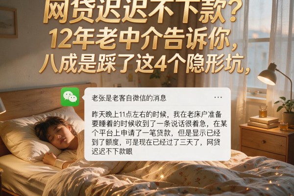 网贷迟迟不下款？12年老中介告诉你，八成是踩了这4个隐形坑