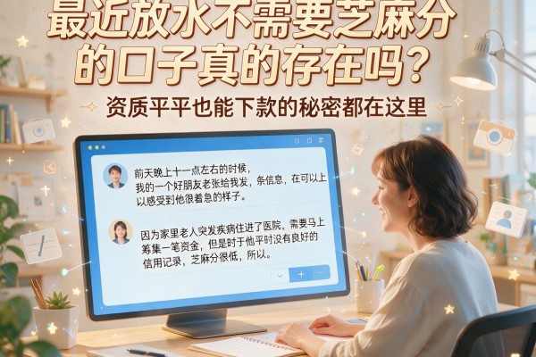 最近放水不需要芝麻分的口子真的存在吗？资质平平也能下款的秘密都在这里