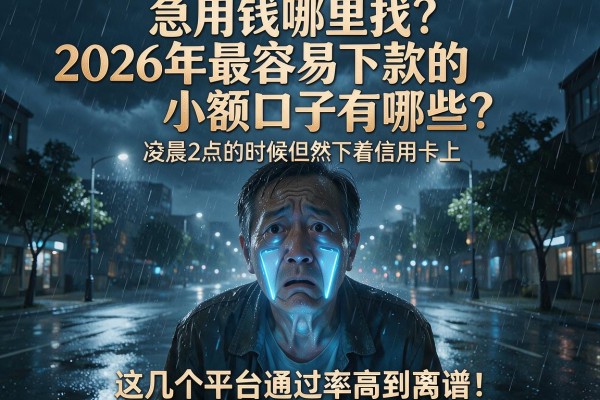急用钱哪里找？2026年最容易下款的小额口子有哪些？这几个平台通过率高到离谱！