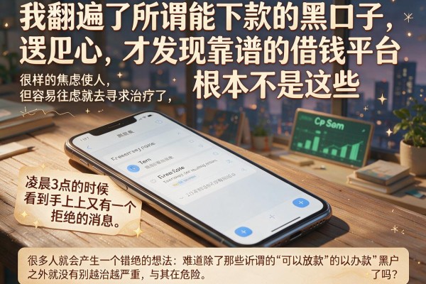 我翻遍了所谓能下款的黑口子，才发现靠谱的借钱平台根本不是这些