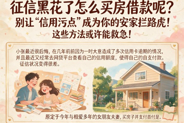 征信黑花了怎么买房借款呢？别让“信用污点”成为你的安家拦路虎，这些方法或许能救急！