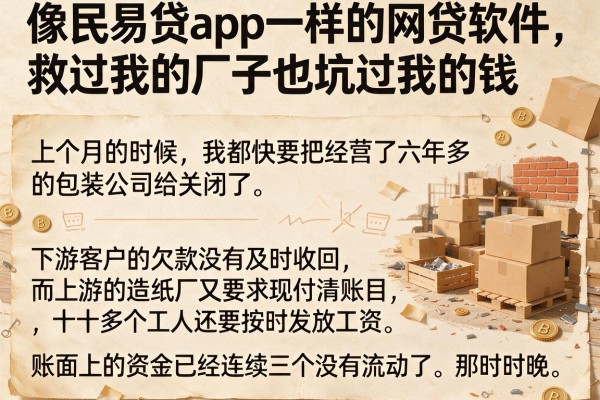 像民易贷app一样的网贷软件，救过我的厂子也坑过我的钱