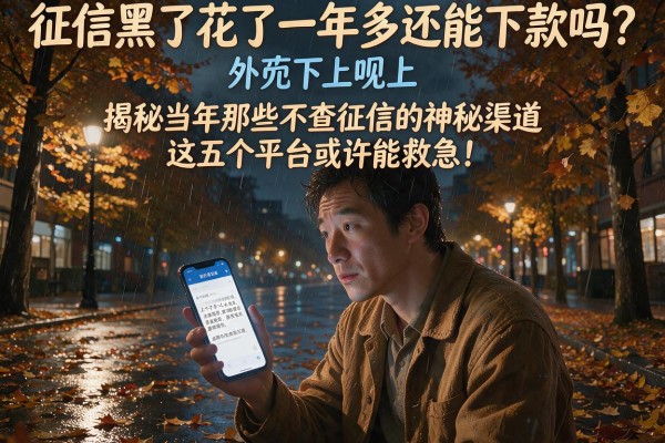 征信黑了花了一年多还能下款吗？揭秘当年那些不查征信的神秘渠道，这五个平台或许能救急！