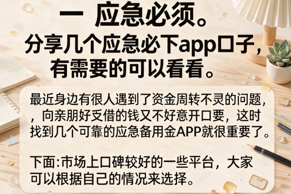 分享几个应急必下app口子，有需要的可以看看
