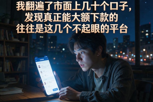 我翻遍了市面上几十个口子，发现真正能大额下款的往往是这几个不起眼的平台