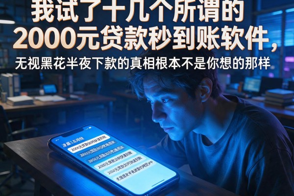 我试了十几个所谓的2000元贷款秒到账软件,发现无视黑花半夜下款的真相根本不是你想的那样