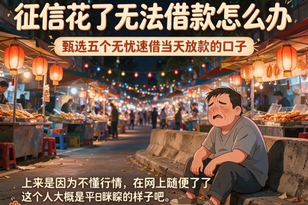 征信花了无法借款怎么办，甄选五个无忧速借当天放款的口子