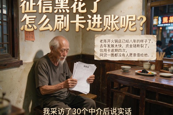 征信黑花了怎么刷卡进账呢？我采访了30个中介后说实话