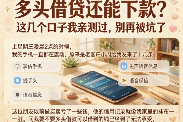 多头借贷还能下款？这几个口子我亲测过，别再被坑了