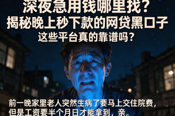 深夜急用钱哪里找？揭秘晚上秒下款的网贷黑口子，这些平台真的靠谱吗？
