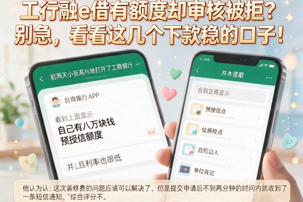工行融e借有额度却审核被拒？别急，看看这几个下款稳的口子！