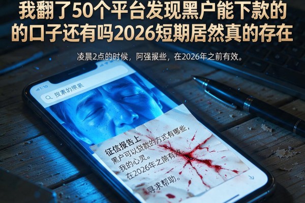 我翻了50个平台发现黑户能下款的口子还有吗2026短期居然真的存在