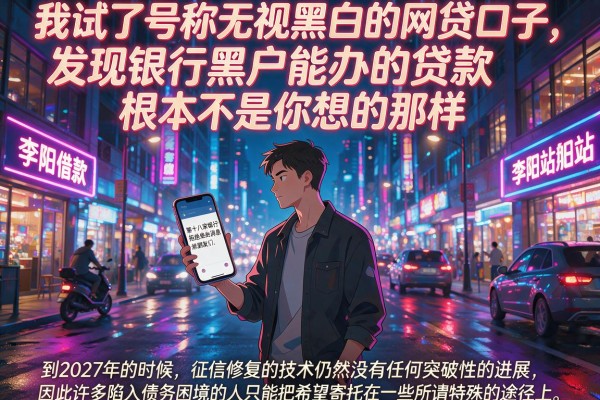 我试了号称无视黑白的网贷口子,发现银行黑户能办的贷款根本不是你想的那样