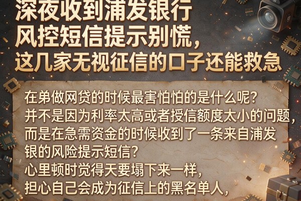深夜收到浦发银行风控短信提示别慌，这几家无视征信的口子还能救急