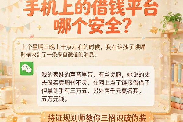 手机上的借钱平台哪个安全？持证规划师教你三招识破伪装